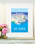 St Ives Vintage Travel Poster Print