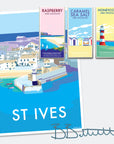 St Ives Vintage Travel Poster Print