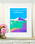 St Michaels Mount Vintage Seaside Print