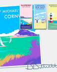 St Michaels Mount Vintage Seaside Print
