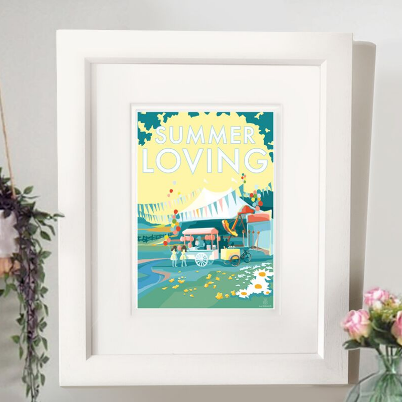 Summer Loving Vintage Seaside Print