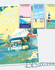 Summer Loving Vintage Seaside Print