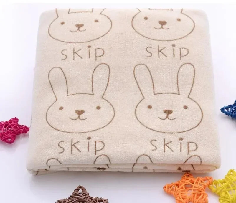 Cute Soft Animal Print Baby Towel - 100cm, 80% Cotton & 20% Polyester for Bathing, Feeding & Sleep by Baby Lamby at brixbailey.com