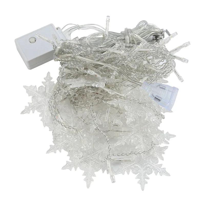 Christmas Snowflake LED String Curtain Lights