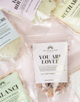 Mindfulness Luxury Himalayan Bath Salts with Lavender, Jojoba Essential Oils with Lavender Seeds