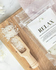 Relax Luxury Himalayan Bath Salts with Lavender, Jojoba Essential Oils with Lavender Seeds