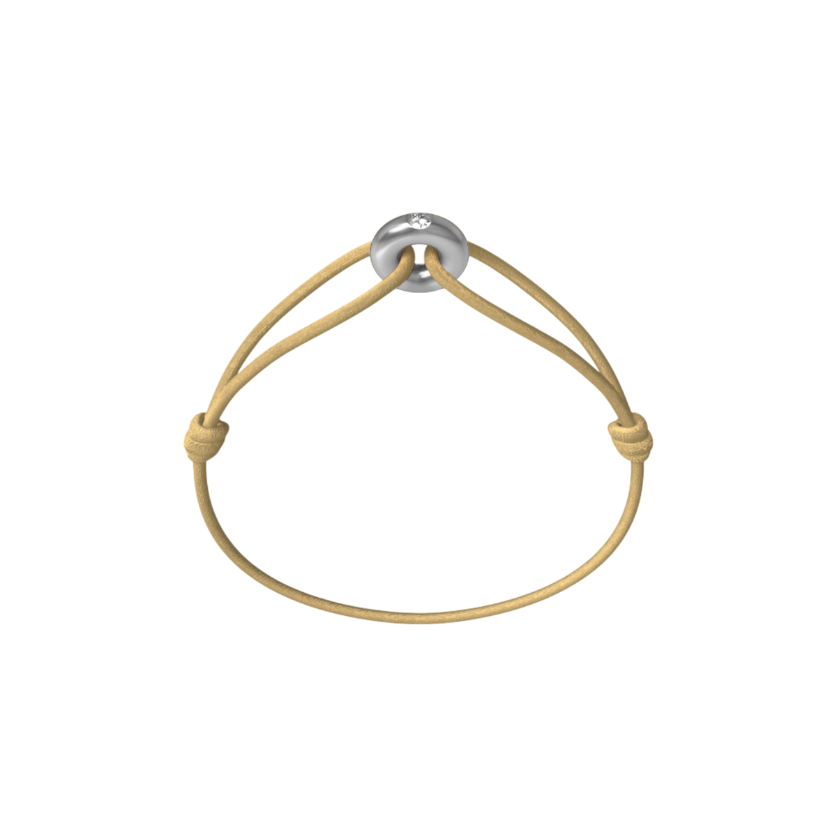 Mini Silver Soho Diamond Cord Bracelet