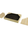 Wooden sandpit with lid - Outdoor stage & playhouse patio