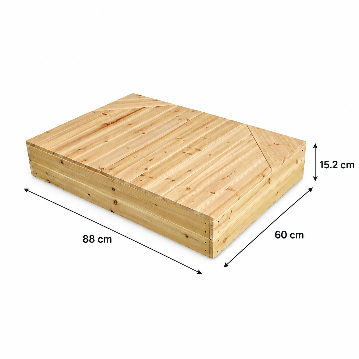 Wooden sandpit with lid - Outdoor stage &amp; playhouse patio