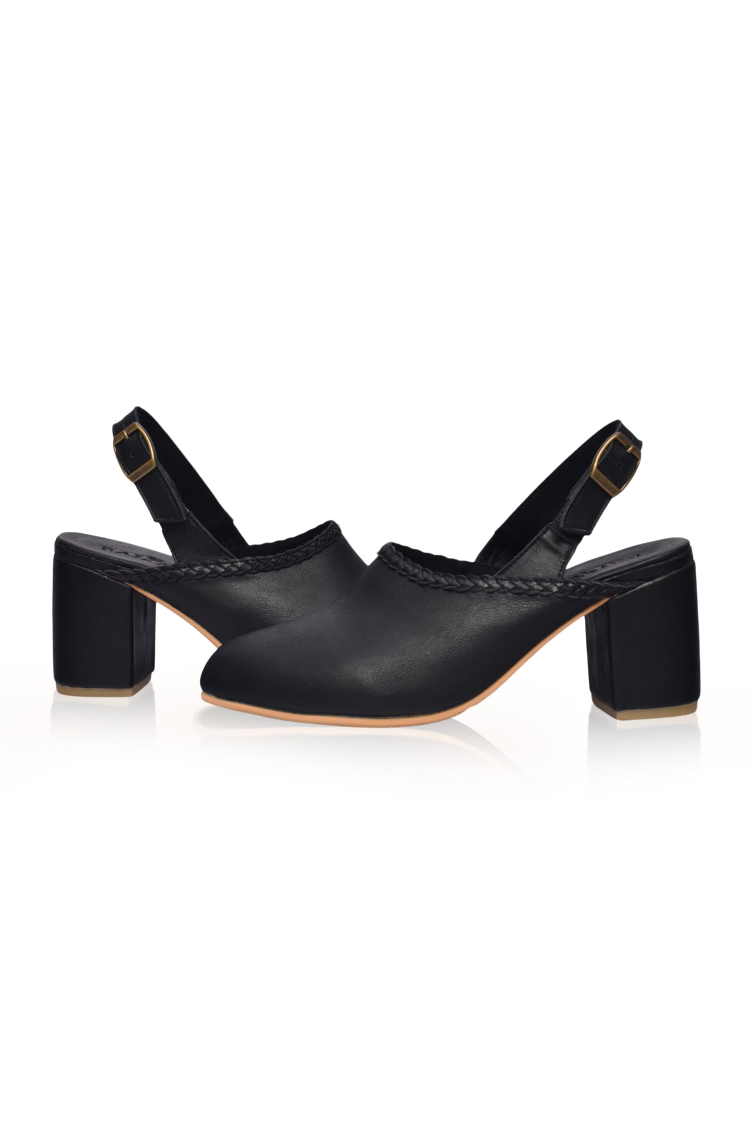 Savage Leather Slingback Heels-3