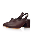 Savage Leather Slingback Heels