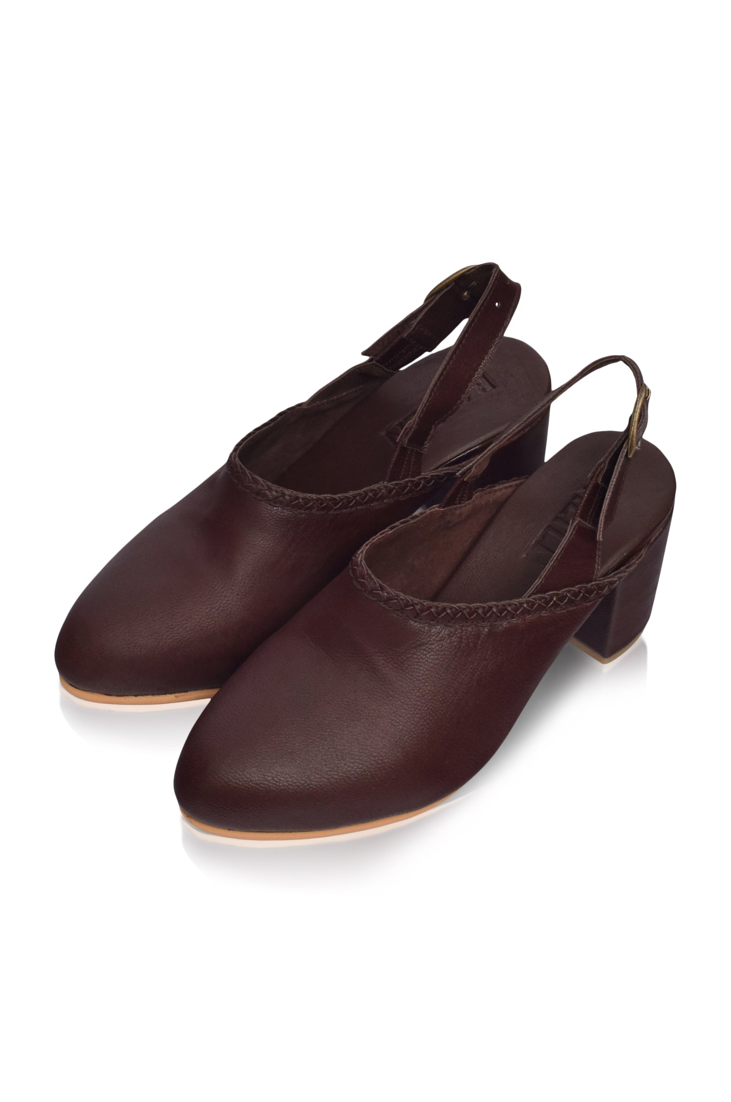 Savage Leather Slingback Heels