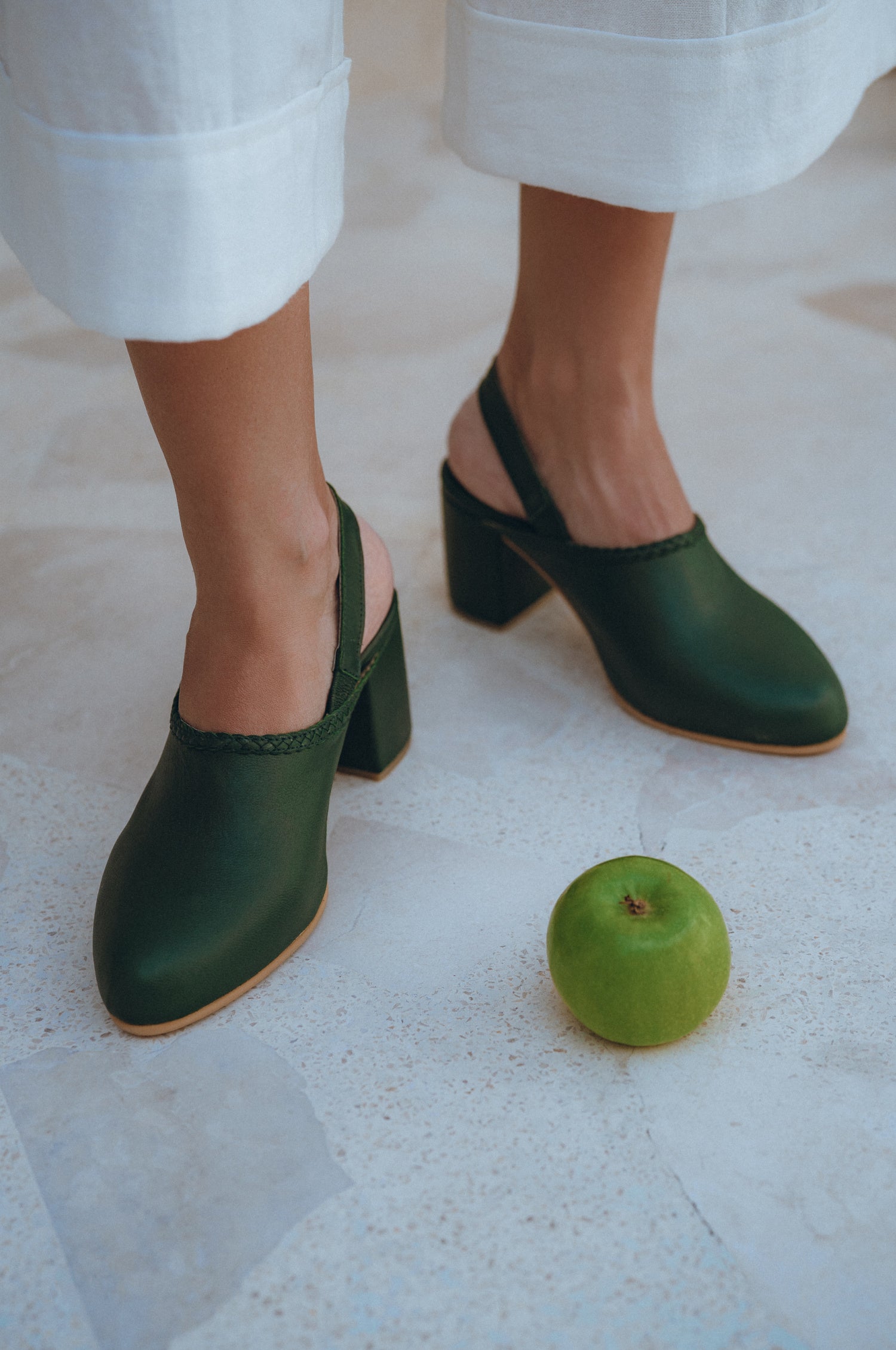 Savage Leather Slingback Heels-4