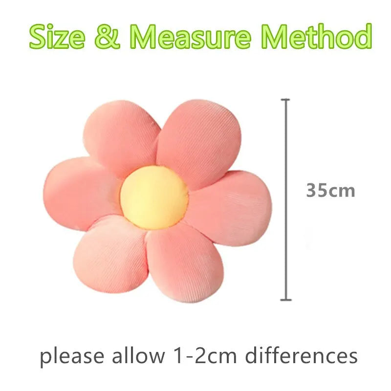 14 Inch Colorful Flower Plush Nursery Decor Pillow
