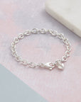 Mini Lifetime Silver Heart Charm Bracelet