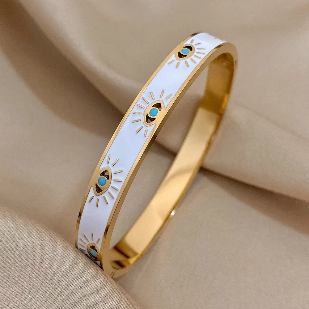 Enamel &amp; Gold All-Seeing Eye Bracelet