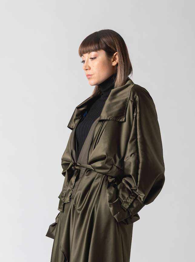 ALEX Black Olive Summer Trench