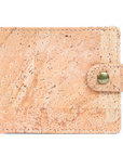 Buttoned Cork Wallet- Natural
