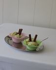 The Antonia Murano Ruffle Bowl in Pink