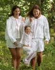 Red Ruffle Short Muslin Pyjamas
