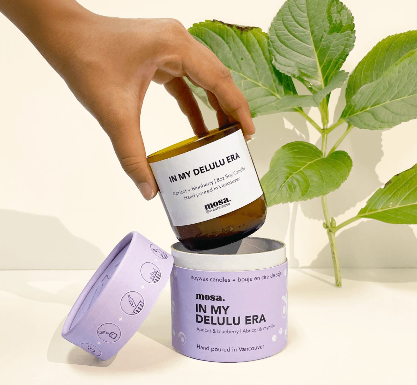 Apricot Blueberry Scented Soy Candle-1