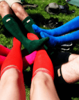 Knee-High Bamboo Thermal Socks -  Wellington Boots Socks Organic Thermal - Black