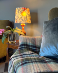 Summer Fruit Velvet Lampshade | French Drum Ceiling Light Shade | Bespoke Handmade Empire Lampshade