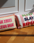 Sleep Slay Repeat Needlepoint Cushion