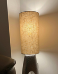 Natural Linen Lampshade | Extra Tall Cylinder Ceiling Light Shade | Bespoke Handmade UK