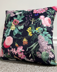 Butterfly floral velvet throw cushion, scatter cushions