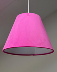 Hot Pink Velvet Steep Empire Lampshade | Handmade Ceiling Light Shade | UK