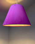 Hot Pink Velvet Steep Empire Lampshade | Handmade Ceiling Light Shade | UK