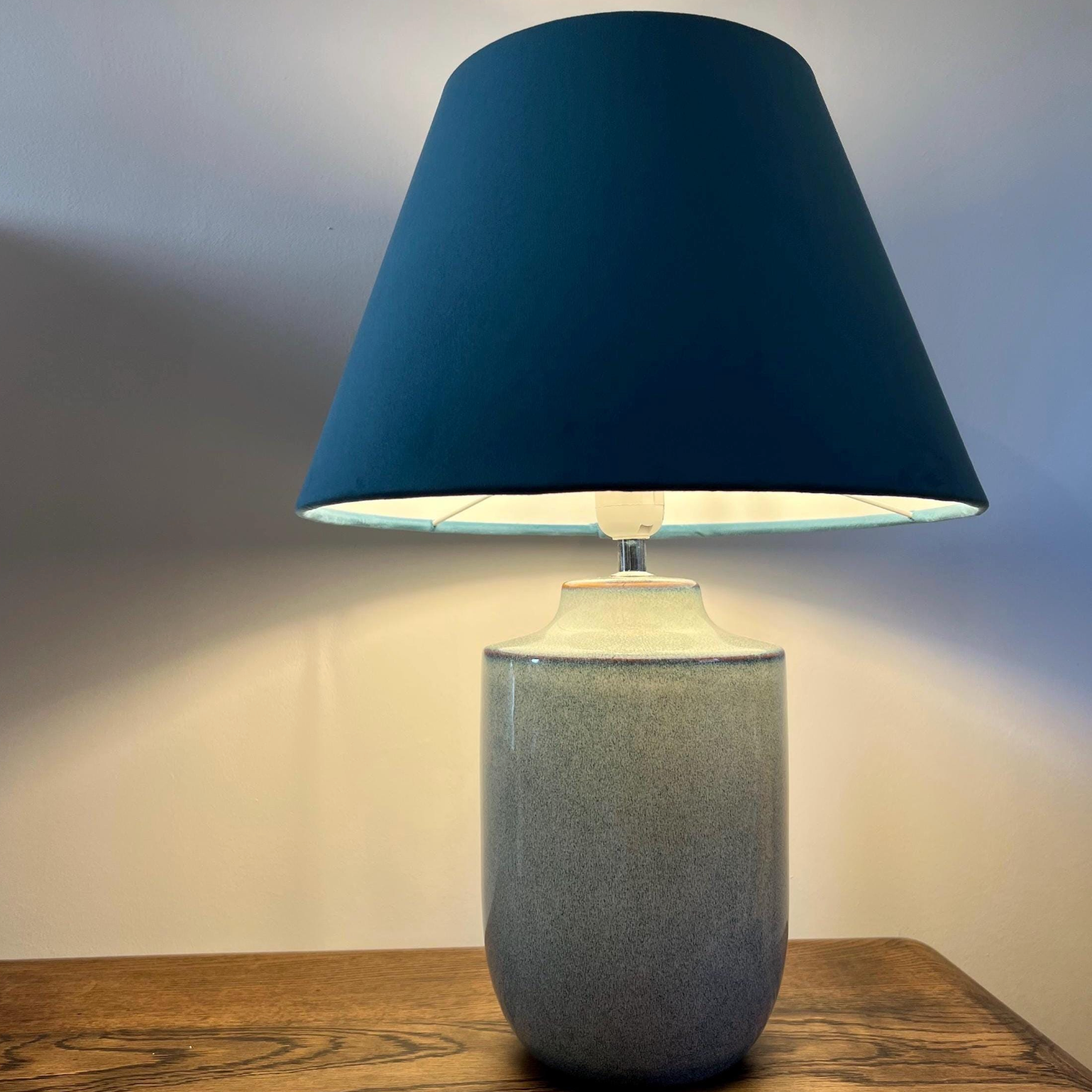 Teal Velvet Steep Empire Lampshade | Handmade Ceiling Light Shade | UK