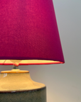 Raspberry Pink Cotton Lampshade | Extra Tall Cone Light Shade | Bespoke Handmade UK