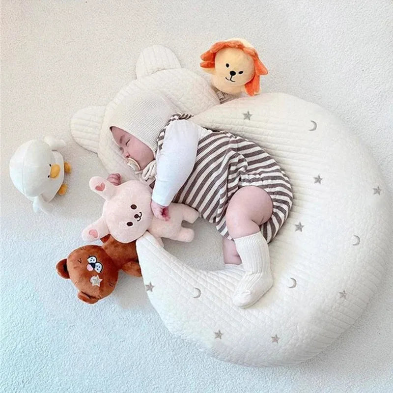 Cresent Shaped Baby Nursing, Nursery Decor Soft Cotton Pillow