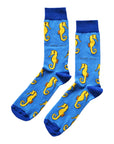 Save the Seahorses Bamboo Socks in Blue