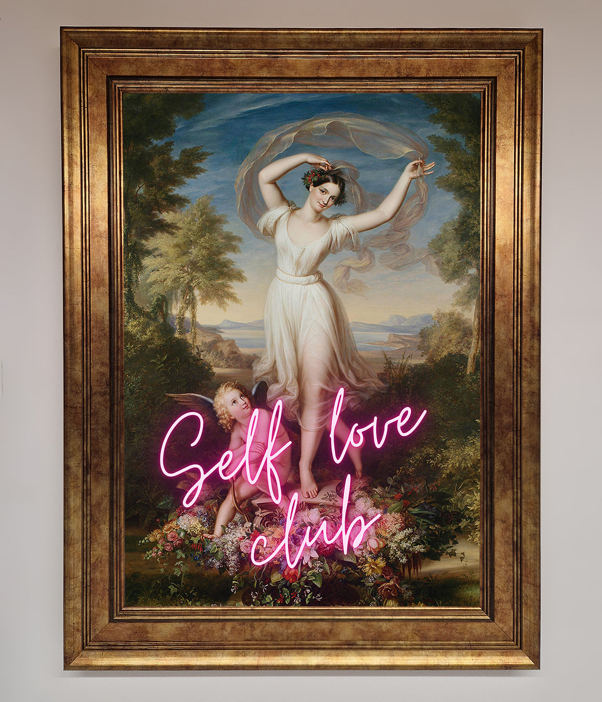Self Love Club framed wall art, stylish inspirational decor, trending best-selling home artwork by Zestio at brixbailey.com