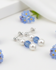 Sapphire & Pearl September Birthstone Earrings