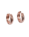 Serena Hoopy Earrings in Rose Gold and Silver