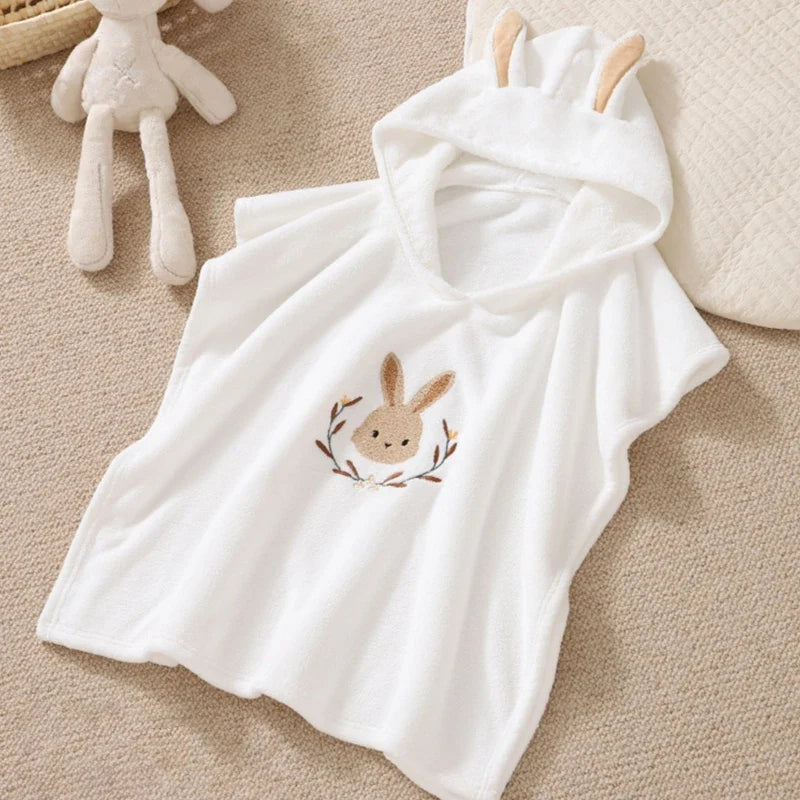 Kids Hooded Bath Towel - Soft, Quick-Dry Polyester for Swimming & Beach - 60x120cm by Baby Lamby at brixbailey.com