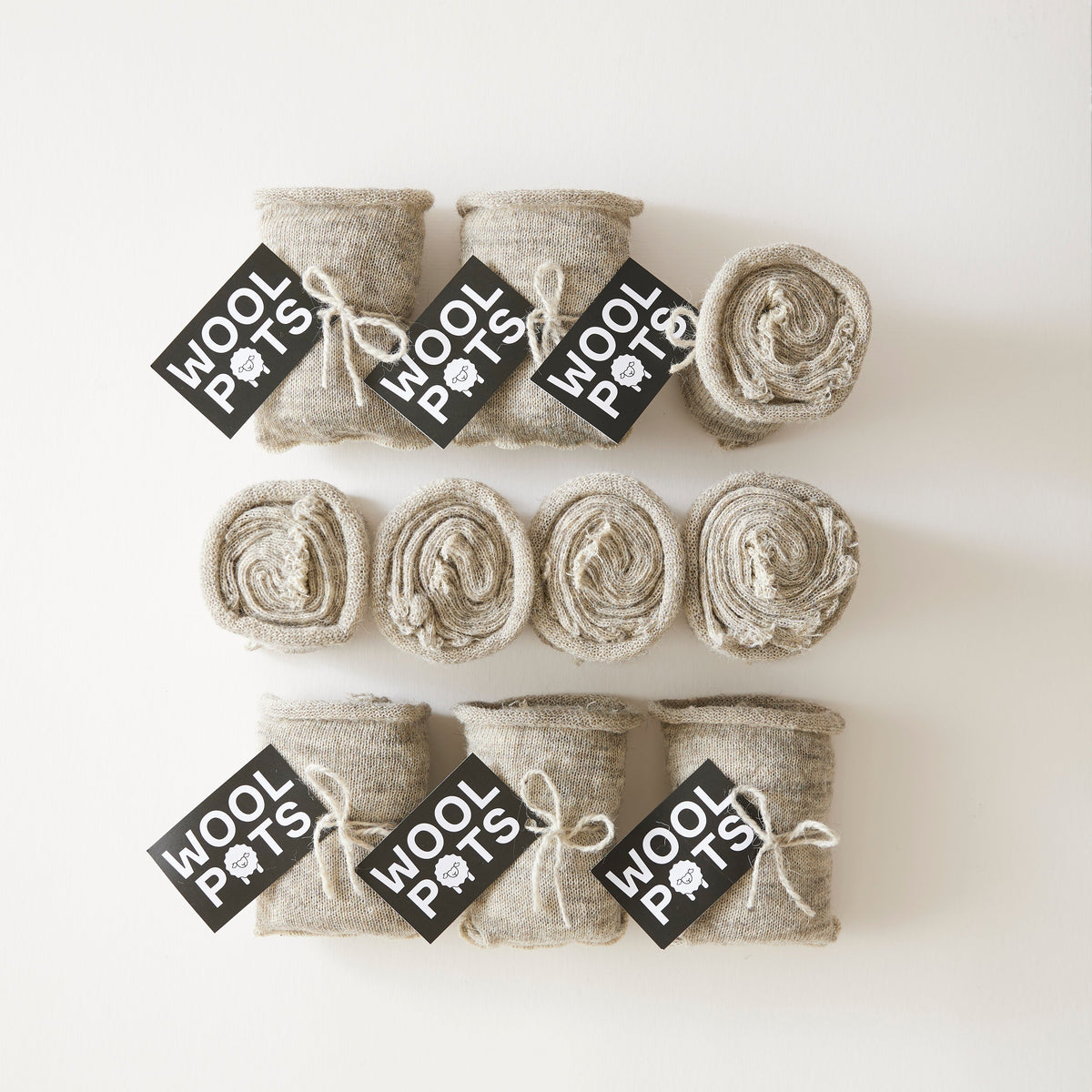 Biodegradable Pack Of 100 Regular Wool Pots