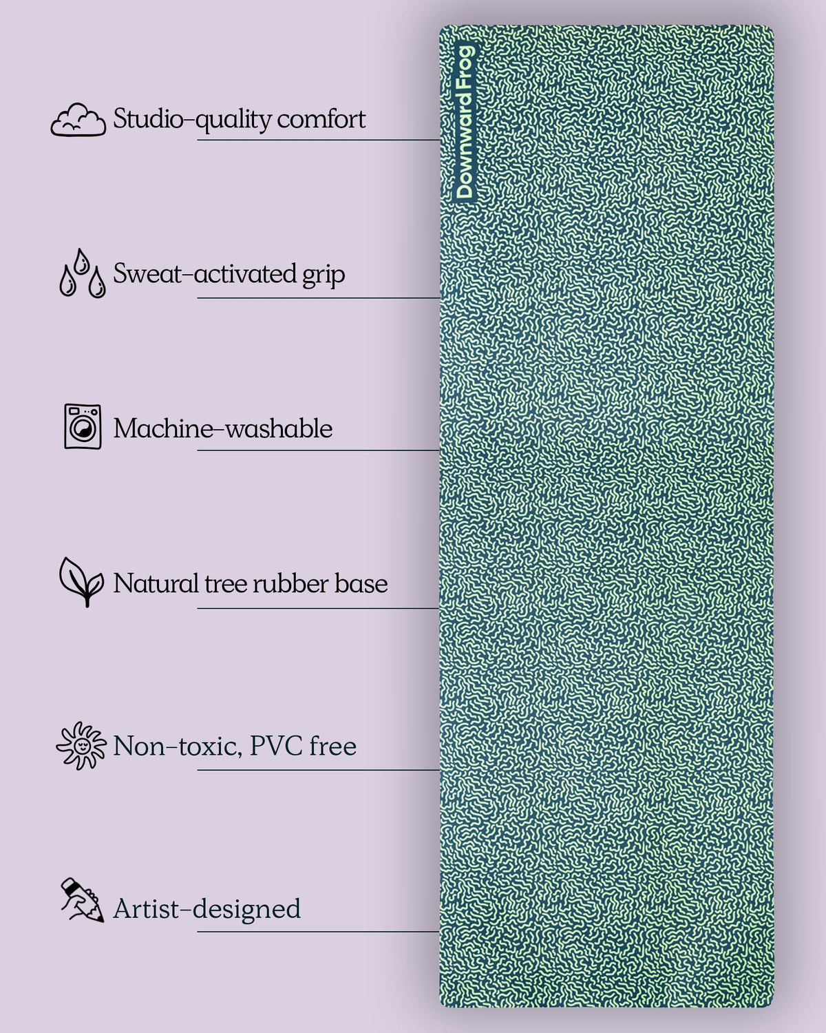 Whirly: Patterned Yoga Mat - 4mm