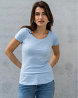 Scoop Neck Cotton Modal T-Shirt