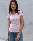 Scoop Neck Cotton Modal T-Shirt