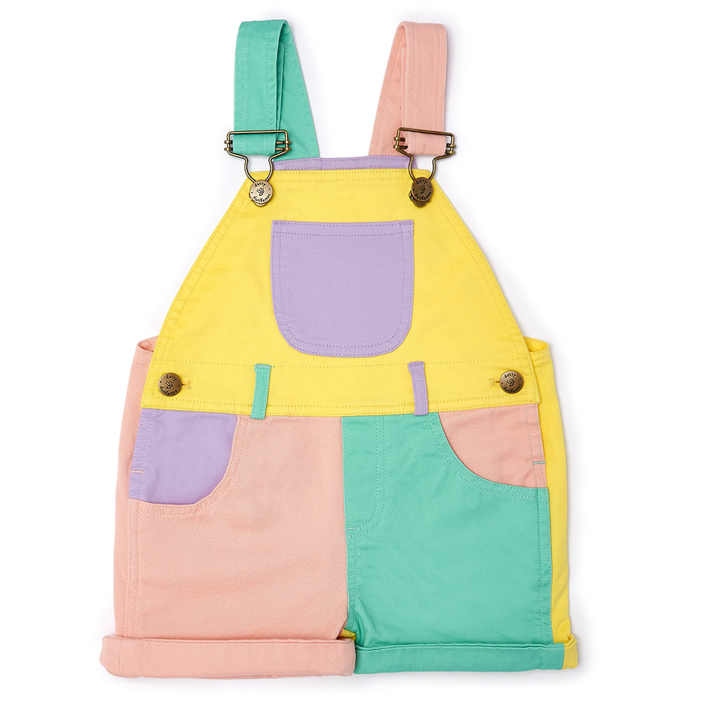 Pastel Colourblock Denim Shorts