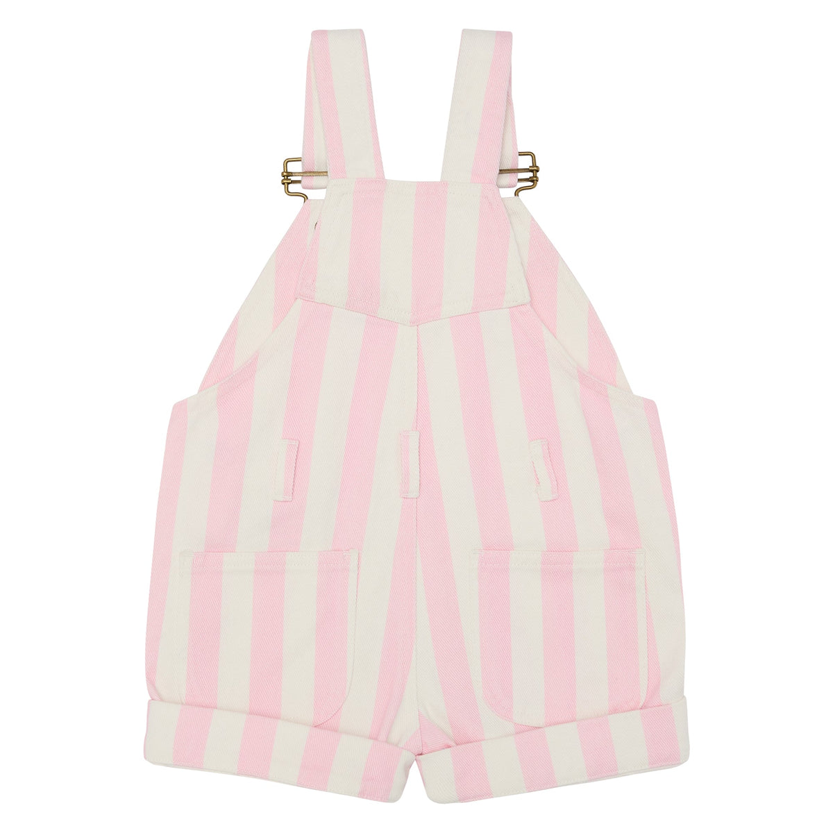 Classic Wide Stripe Denim Shorts - Pink