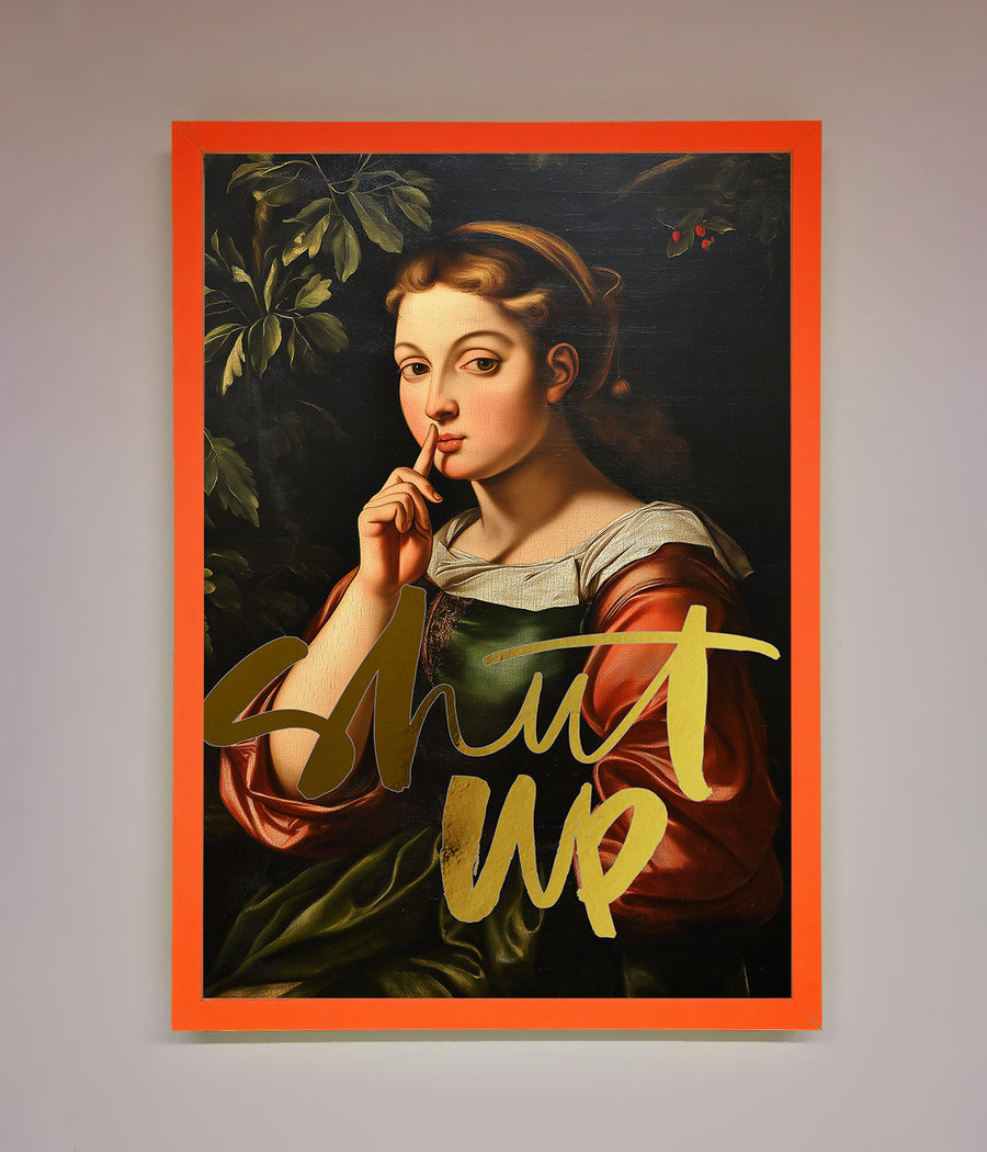 Shut up foil print premium stylish t-shirt trending best-selling statement tee by Zestio at brixbailey.com