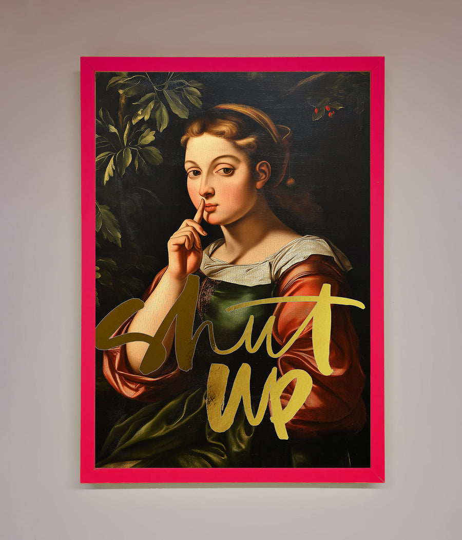Shutup foil print premium stylish t-shirt, trending best-selling graphic tee by Zestio at brixbailey.com