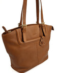 Sienna Zip Top Tote Shopper Bag for Women - Handmade by Saddler