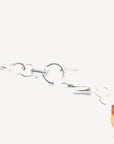 Silver Wave Amber Link Bracelet
